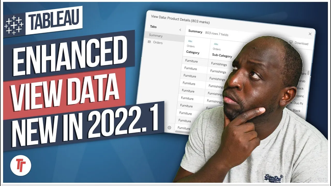 Improved view data pane: New in Tableau 2022.1