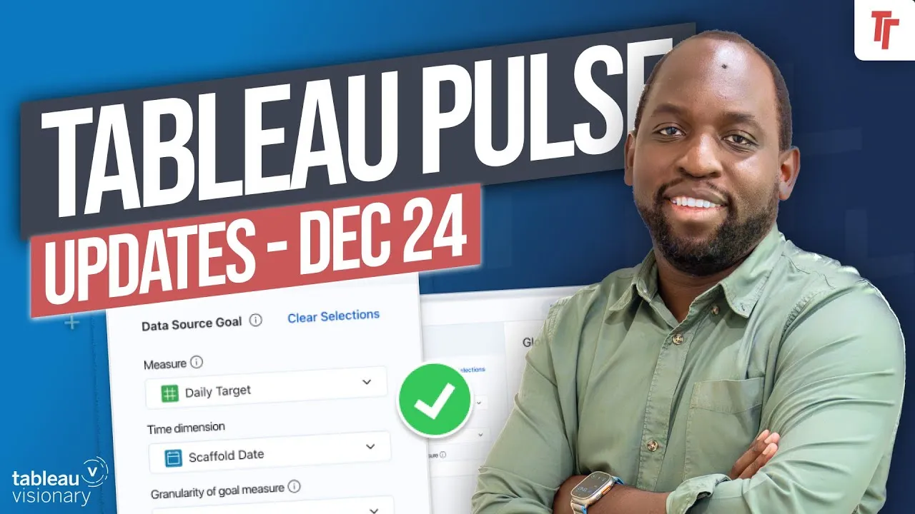 Tableau Pulse Latest Updates Jan 2025 | Goals, offsets, sorting, grouping and more