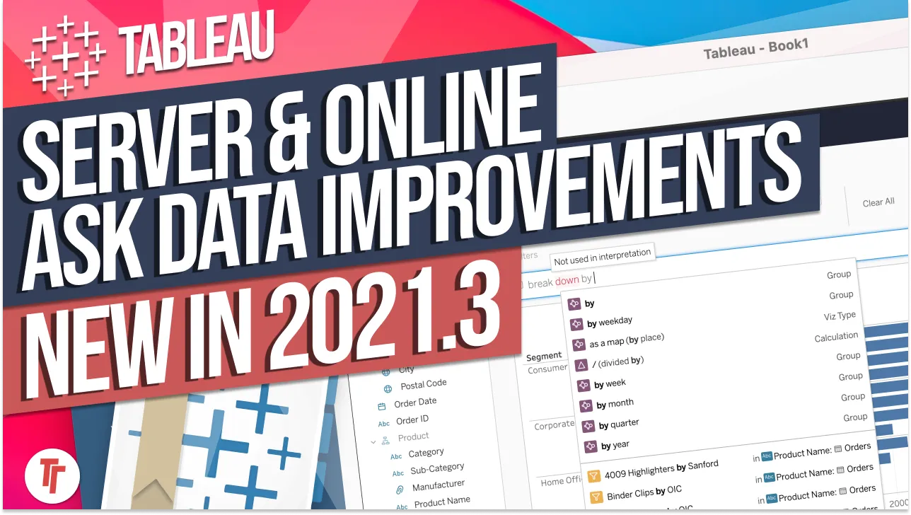 Ask data updates in Tableau Server & Tableau Online: New in 2021.3