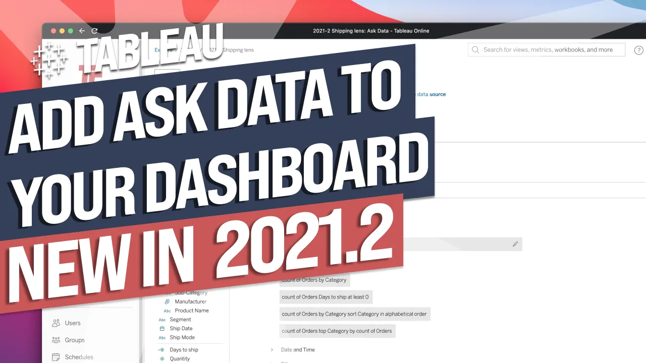 How to add Ask Data to your dashboard: New in Tableau 2021.2