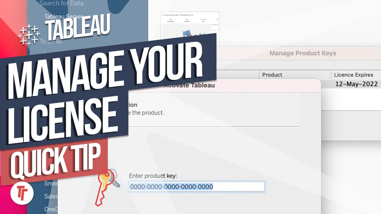 How to activate Tableau Desktop & manage license keys?
