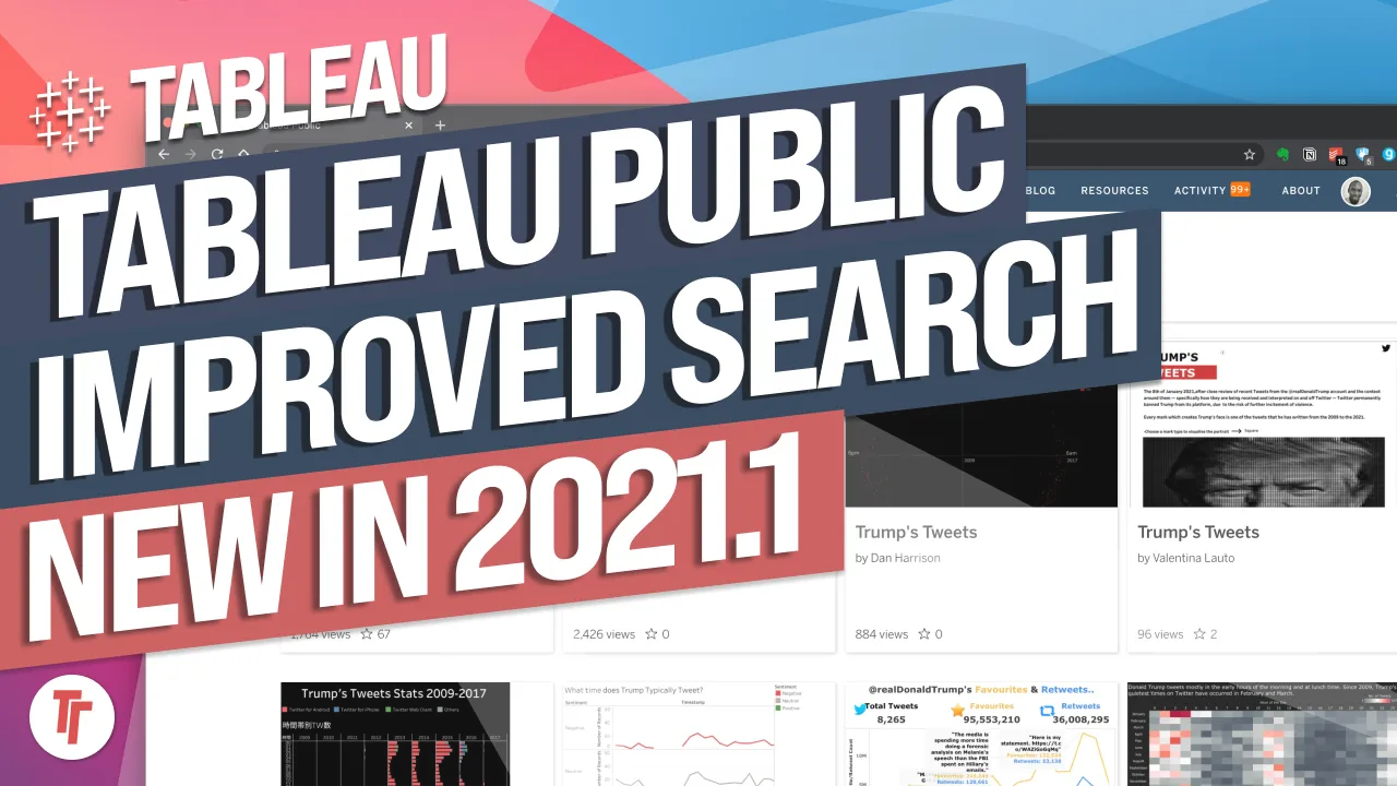 Tableau public improved search: New in Tableau 2021.1