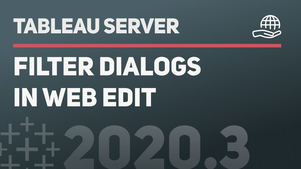 Filter dialogs now in web edit