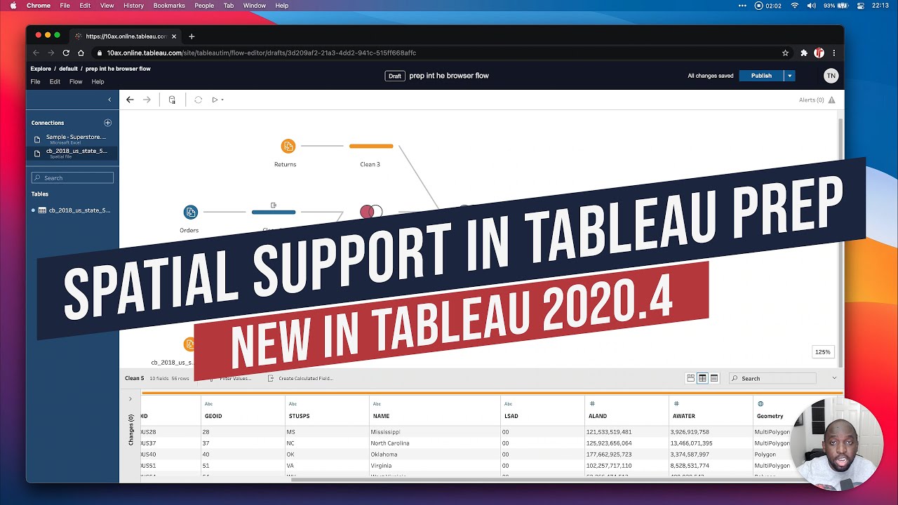 Spatial support in Tableau Prep