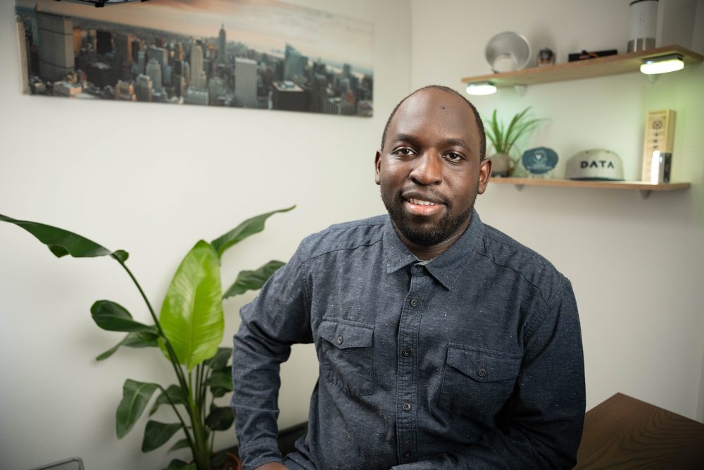 Tim Ngwena at his desk